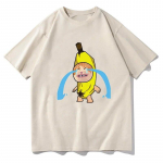 Kurb banaankass nutab Happy Happi Meme T-s&auml;rk Vintage f&auml;nnide kingituseks m&otilde;eldud T-s&auml;rk Unisex naistele vabaaja 100% puuvillane unisex suvised t-s&auml;rk L