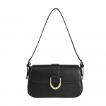 V&auml;ike &otilde;lakott hobuseraua pandlaga vabaaja kott PU nahast naiste siduri rahakott must