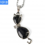 Euroopa ja Ameerika isikup&auml;ra Amet&uuml;st Kaelakee Loomakass Abstraktne Inkrusteeritud looduslikust kivist ripats quartz