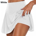 4Colors mugav miniseelik Sport Fitness K&otilde;rge v&ouml;&ouml;kohaga l&uuml;hike seelik Naiste Mood Joogap&uuml;ksid 1 tk S valge