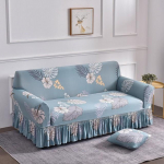 Lilletr&uuml;kiga diivanikate Stretch spandex diivani seelikukatted Elutoa jaoks m&otilde;eldud elastsed eemaldatavad diivanikatted 1Pc 2-seat 145-180cm