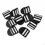 Set of 10pcs Black Durable Plastic Slide Buckles for 25mm/ 1 inch Outdoor Camping Backpack Webbing