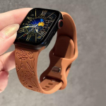 Silikoonrihm Apple Watchi rihmale iWatchi rihm Rose Reljeefne Applewatch 8 7 6 5 4 3 2 1se Ultra 38mm 40mm 41mm 42mm 44mm 45mm 49mm 38/40/41mm must