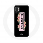 Coque pour Xiaomi Redmi Note 10T 5G Blackpink Groupe de K-pop Logo Noir Rose Fond Noir