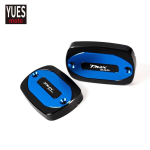 Motorcycle Accessories Latest high quality Aluminum Brake Fluid Fuel Reservoir Tank Cap Cover For TMAX 530 SX DX 2012- sinine