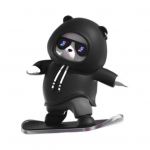 Rulakaru auto ornament Multifilmi kuju Erksad ilmed Naljakas uisutaja karu auto armatuurlaua kaunistus