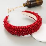 Naiste juuksepael, mitmek&uuml;lgne p&auml;rlk&auml;sn laia servaga peapael, k&otilde;rge peaga, klambriga elegantne peakate OneSize punane