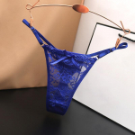 Hottie reguleeritava &otilde;hukese rihmaga stringid madala v&ouml;&ouml;kohaga l&auml;bipaistvad pitsist alusp&uuml;ksid G-stringiga alusp&uuml;ksid naiste pesu M sinine
