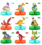 Dinosauruse Paberdekoor Lauakomplekt Loomade Dinosaurus Peo Paberist Ventiil K&auml;rgpall Deekor Lauakaunistustarbed 9PCS
