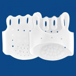 1 paar silikoonist jala esiosa padjandeid, valu leevendavad varvaste eraldaja, libisemisvastane varbakaitse jalahooldusvahendid valge