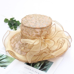 Laia &auml;&auml;rega organza p&auml;ikesem&uuml;ts Elegantne &uuml;hev&auml;rviline Derby Hat v&otilde;rgust hingav kerge UV-kaitsega naiste rannam&uuml;tsid Adjustable