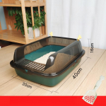 Liivakast pritsmevastane kassi tualett, poolkinnine k&otilde;rge aiaga eemaldatav liivakast tumeroheline v&auml;rv