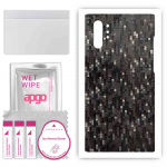 apgo Protective Skin Sticker for the back compatible with Samsung Galaxy Note 10 Plus 5G, Wrap Film, Foil, Vinyl - Pattern Carbon Black Pixel