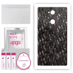 apgo Protective Skin Sticker for the back compatible with Sony Xperia L2, Wrap Film, Foil, Vinyl - Pattern Carbon Black Pixel