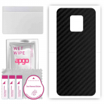 apgo Protective Skin Sticker for the back compatible with Xiaomi Poco M2 Pro, Wrap Film, Foil, Vinyl - Pattern Carbon Black