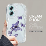 Armas koomiksimustriga kreemjas tekstuuriga korpus, lainelise servaga pehme silikoonkaanega telefoni&uuml;mbris OPPO Reno Realme jaoks OPPO A15 valge