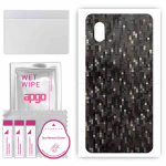 apgo Protective Skin Sticker for the back compatible with Alcatel 1B (2020), Wrap Film, Foil, Vinyl - Pattern Carbon Black Pixel