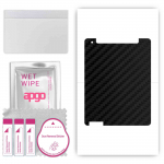 apgo Protective Skin Sticker for the back compatible with Apple iPad 3 Wi-Fi + Cellular, Wrap Film, Foil, Vinyl - Pattern Carbon Black