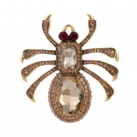 Unisex Vintage liialdatud pross &Auml;mblikukujuline kunstkristallist pross Looma kujuga rinnam&auml;rk Moeaksessuaarid &scaron;ampanjav&auml;rvi