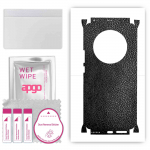 apgo Protective Skin Sticker for the back+sides compatible with Honor Magic4 Pro, Full Wrap Film, Foil, Vinyl - Pattern Black Leather