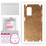 apgo Protective Skin Sticker for the back+sides compatible with Oppo A55, Full Wrap Film, Foil, Vinyl - Pattern Rusty Copper