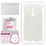 apgo Protective Skin Sticker for the back+sides compatible with Huawei Mate 10 Pro, Full Wrap Film, Foil, Vinyl - Pattern White Fabric