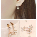 1Pair Women's Five flower Of Design Of Stud Earrings
