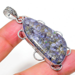 Natural Copper Amethyst Gemstone 925 Sterling Silver Gift Pendant 2.36 j9y91