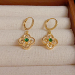 Temperamendiga lihtsad armsad neljalehelised ristikuk&otilde;rvar&otilde;ngad Ni&scaron;ikujundus Senior Sense Of Exquisite Light Luksuslikud naiste k&otilde;rvar&otilde;ngad kuld