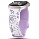 Silikoonrihm Apple Watchi rihma jaoks 49mm 45mm 44mm 42mm 41mm 40mm 40mm Graveeritud lilleline k&auml;ev&otilde;ru iwatch seeria 9 7 ultra 2 se 3 6 8 5 4 For 38mm 40mm 41mm