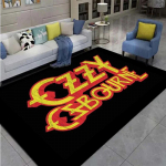 Ozzy Osbourne'i B&auml;ndi Tr&uuml;kitud Vaip Elutuba Magamistuba Moodne ja Esteetiline Libisemiskindel Vaip Fotograafia Rekvisiidid S&uuml;nnip&auml;evakingitus 90cm by 60cm