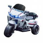 Laste kahe veoga elektrimootorratta kolmerattaline &uuml;lisuur m&auml;nguauto saab istuda beebiaku mootorrattal valge