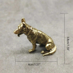 1 tk messingist metallist Lucky Fortune Dog kuju v&auml;ike ornament V&auml;ike kutsikas hundi kujukesed Hiina lauatee lemmiklooma kodukaunistus