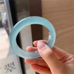 Naturaalsest jadeist k&auml;ev&otilde;ru Moodne ja lihtne sinine naiste nefriitk&auml;ev&otilde;ru 54mm