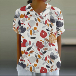 Naiste topid L&uuml;hikeste varrukatega topid Naiste pluus Suvised topid Naiste kerge pluusiga topsid vabaaja pullover T-s&auml;rk Basic s&auml;rk L sinine