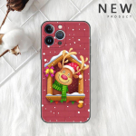 Christmas Cartoon Funda &uuml;mbris Apple iPhone 14 11 13 12 Pro 7 XR X XS Max 8 Plus 6 6S 14Pro must pehme telefonikesta jaoks iPhone 6 6S