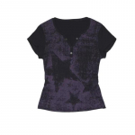 Punk Vintage t&auml;navar&otilde;ivad T-s&auml;rgid Naiste Ameerika Retro Y2k Esteetiline gooti Grunge Star Print &otilde;hukesed T-s&auml;rgid E-gilr 2000ndad S lilla