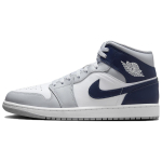 Air Jordan 1 Mid Wolf Grey Midnight Navy Meeste tossud Valge DQ8426-104 47.5 gray