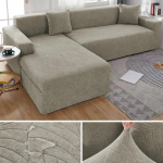 Paksemad veekindlad žakaarv&auml;rvi diivanikatted elastsed nurgad 1/2/3/4 istmed Tahke diivanikate L kujuga diivanikate kaitsekatted 1 SEAT (90-140CM)