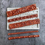 1 tk Baroksed fondantvormid kerimis&auml;&auml;risega pits silikoonvormid lokirullid kummipasta kommid &scaron;okolaadivormid koogi kaunistamiseks