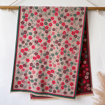 Vintage roosi&otilde;ieline žakaarsall Klassikaline imitatsioon ka&scaron;miirist soe narmasall S&uuml;gistalvine Elegantne k&uuml;lmakindel tuulekindel m&auml;hitud sall 180*65cm