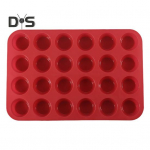 24-tassi silikoonist koogivormi kleepuv mini vahvlipann koogivormide k&uuml;psetamiseks. Lihtne puhastada hapukas leivavorm pagaritele roheline