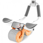 Taimeri ja p&otilde;lvematiga k&otilde;hurulli ratas, automaatne tagasil&ouml;&ouml;gi ratas k&uuml;&uuml;narnuki toega k&otilde;hulihaste treeningvarustusega oranž