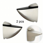 2tk Reguleeritav tsingisulamist klaasist riiulihoidik Kodu parandamiseks m&otilde;eldud klambriklambrid Chrome Kit Vannitoa tugiklambrid kronsteini riiulite hoidik