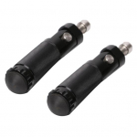 2 tk alumiiniumist universaalsed mootorratta mootorratta kokkupandavad jalatoe pedaalid must