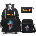 3 tk/komplekt Anime Dragon Ball S&uuml;learvuti Seljakott Unisex Seljakott L&otilde;unas&ouml;&ouml;gikotiga T&uuml;drukule Poisile Teismelisele Koolikott Meestele Naistele Vabaaja Kott Seljakott Mochila