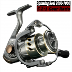Uus spinningu landip&uuml;&uuml;girull 8KG Max Drag Metal Spool Saltwater Fishing Coil 5.2:1 7000 6000 5000 4000 3000 2000 seeria sile 2000 Series