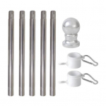 Lipuvarraste sasipundumiseta metallist ilmastikukindel v&auml;listingimustes kasutatav lipuvarras, mis on h&otilde;lpsasti kokkupandav segmenteeritud lipuvardad 180cm h&otilde;be