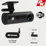 2K HD auto armatuurkaamera WIFI DVR salvesti Automaatsalvestaja APP Juhtimine must kast koos WIFI h&auml;&auml;lega 24h parkimisseire funktsioon autotarvikud 2K WiFi Dash Cam