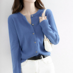 YYFS naiste mood vabaaja s&uuml;gis-talv &uuml;hev&auml;rviline tr&uuml;kitud pikkade varrukatega O-kaelusega topid naister&otilde;ivad villased kudumid kampsunid XXL